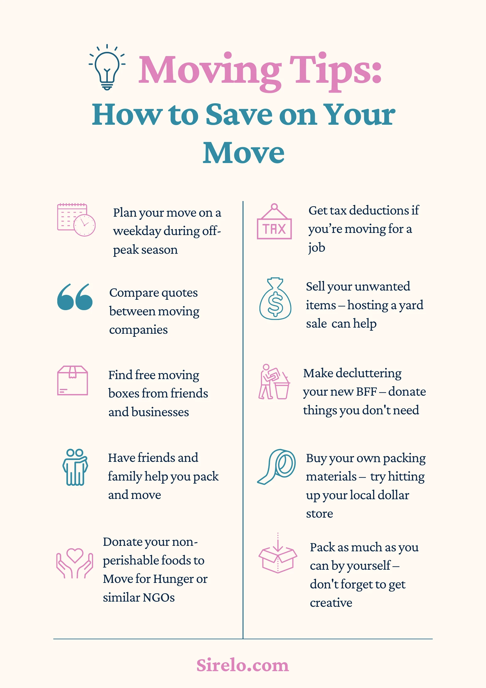 Moving tips for a long distance moving