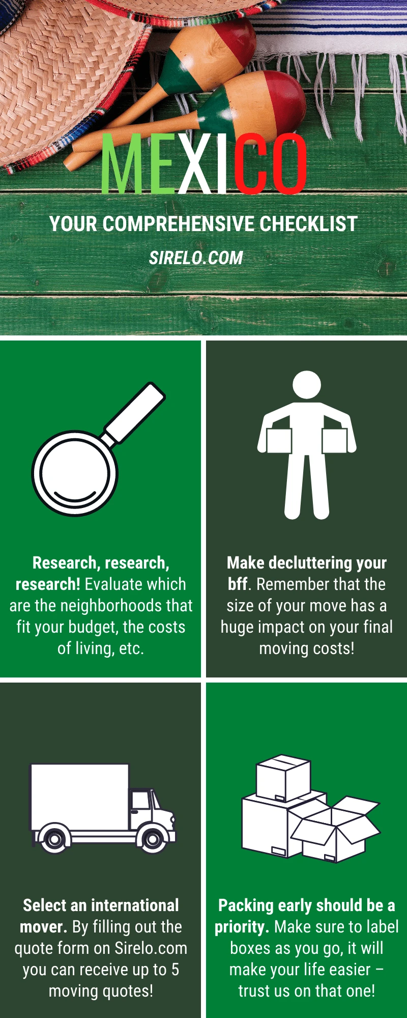 Comprehensive checklist to follow when moving to Mexico