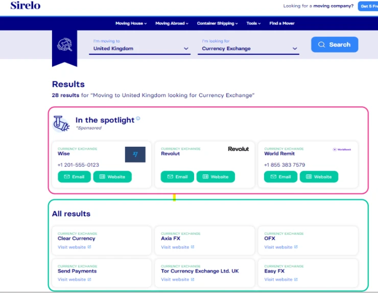 Sirelo Directory of Services